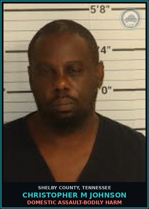 Booking mugshot of CHRISTOPHER M JOHNSON in Shelby County