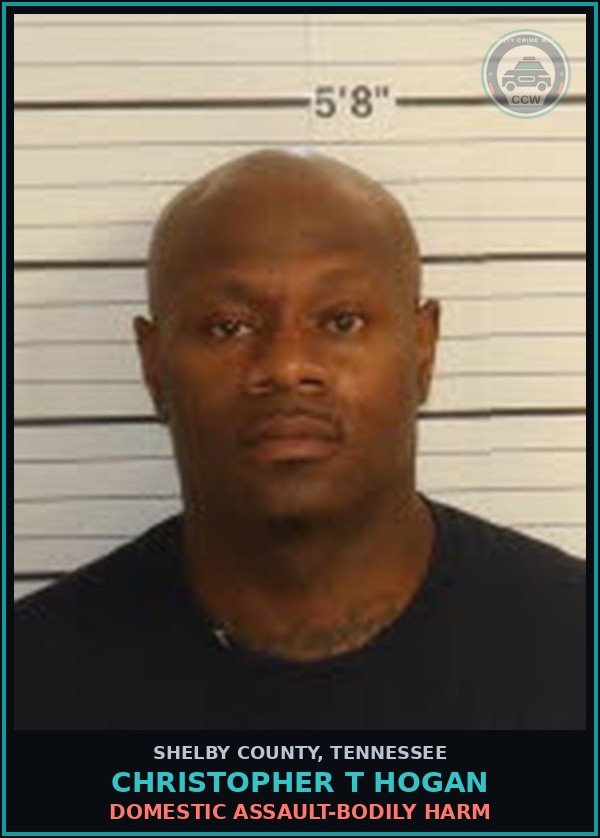 Booking mugshot of CHRISTOPHER T HOGAN in Shelby County