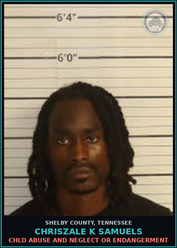 Booking mugshot of CHRISZALE K SAMUELS in Shelby County