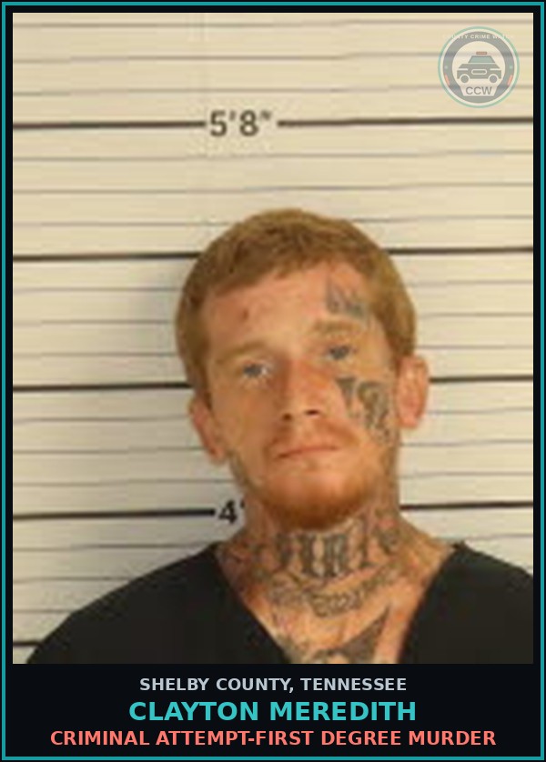 Booking mugshot of CLAYTON MEREDITH in Shelby County