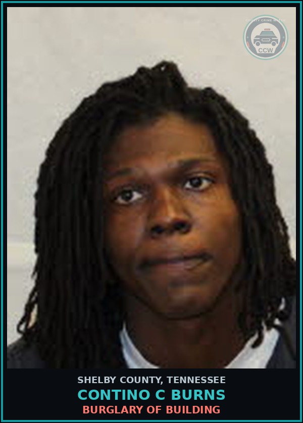 Booking mugshot of CONTINO C BURNS in Shelby County