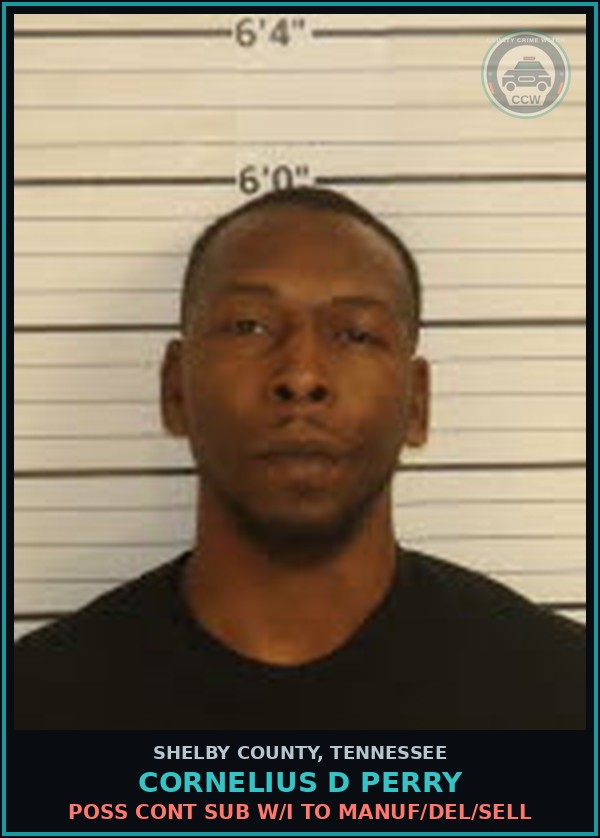 Booking mugshot of CORNELIUS D PERRY in Shelby County