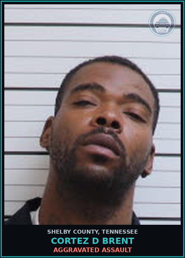 Booking mugshot of CORTEZ D BRENT in Shelby County