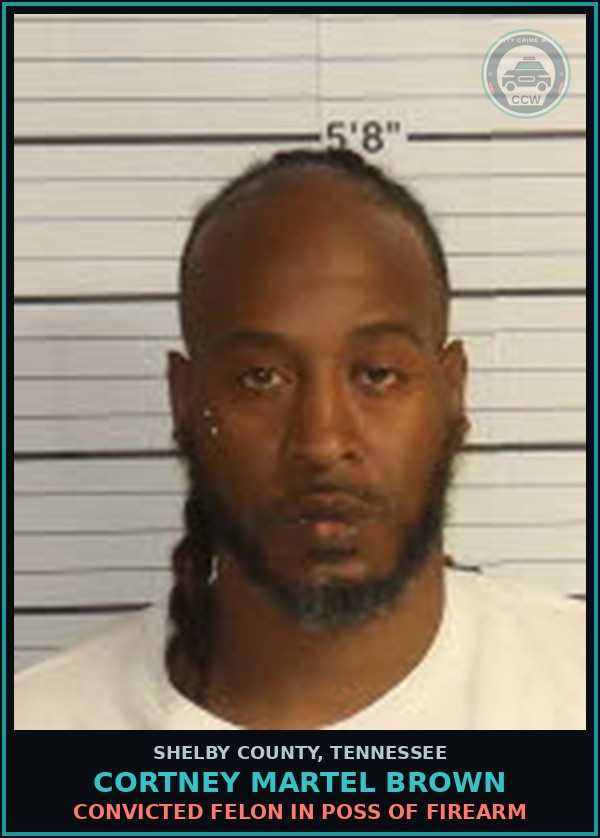 Booking mugshot of CORTNEY MARTEL BROWN in Shelby County