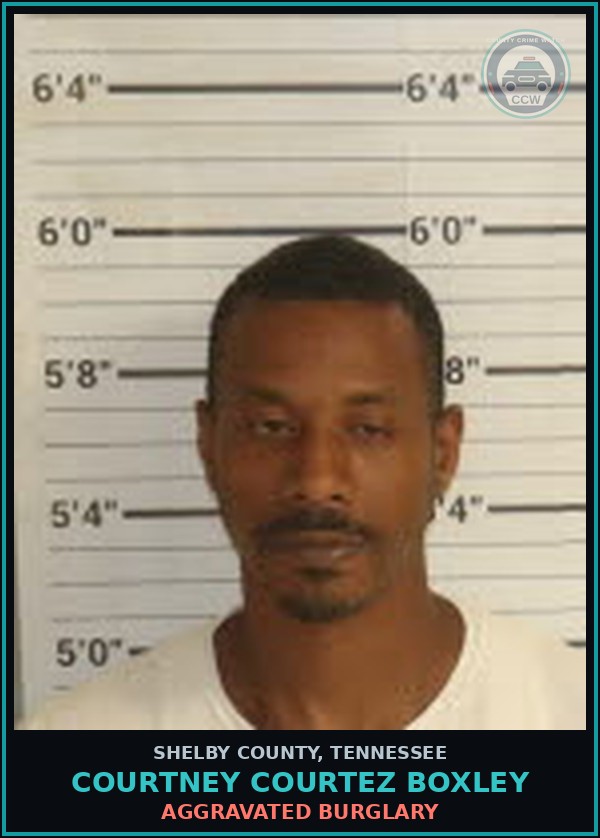 Booking mugshot of COURTNEY COURTEZ BOXLEY in Shelby County