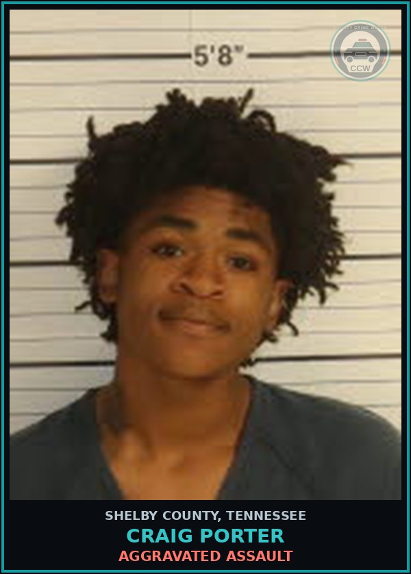 Booking mugshot of CRAIG PORTER in Shelby County