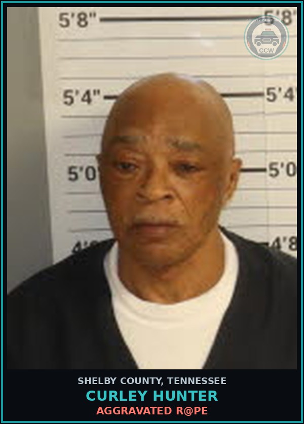 Booking mugshot of CURLEY HUNTER in Shelby County