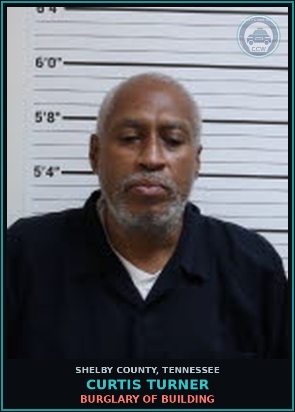 Booking mugshot of CURTIS TURNER in Shelby County