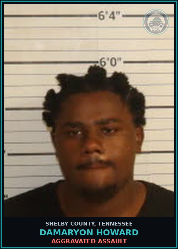 Booking mugshot of DAMARYON HOWARD in Shelby County