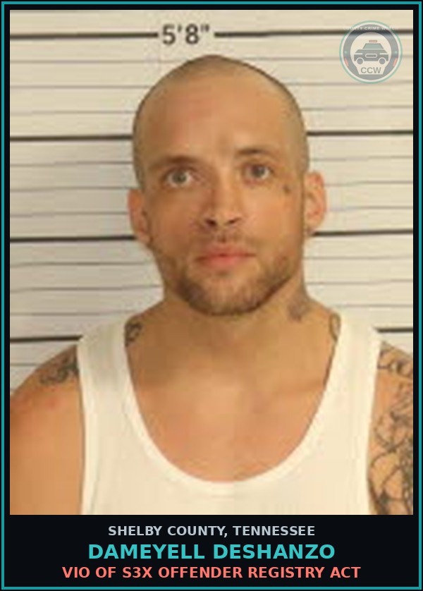 Booking mugshot of DAMEYELL DESHANZO in Shelby County