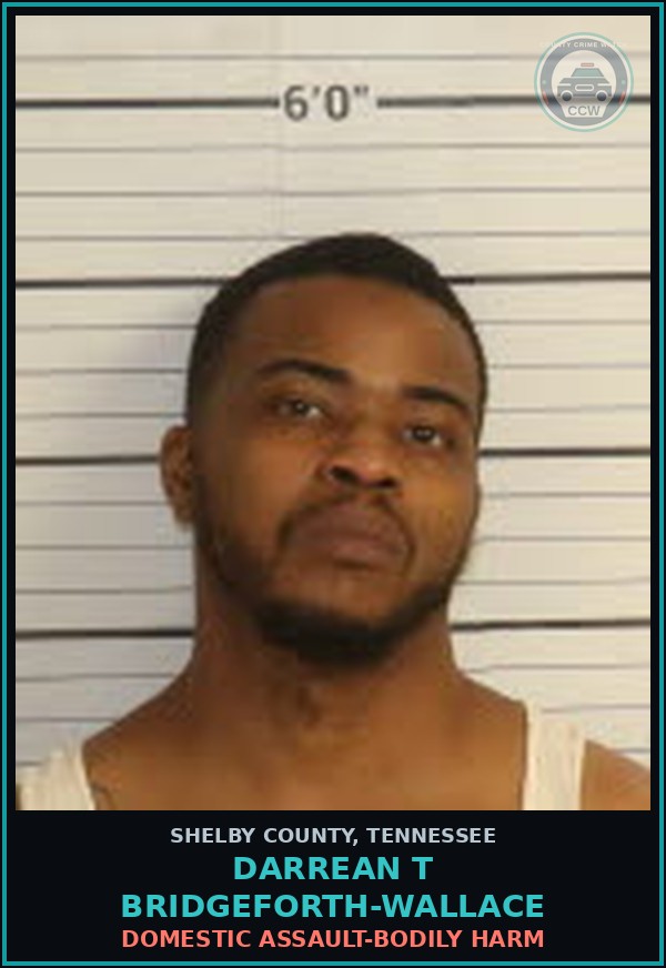 Booking mugshot of DARREAN T BRIDGEFORTH-WALLACE in Shelby County