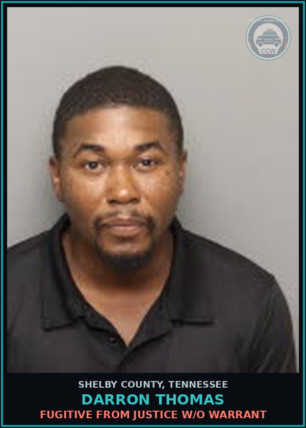 Booking mugshot of DARRON THOMAS in Shelby County
