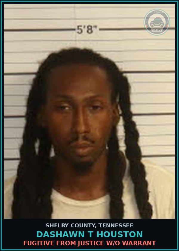 Booking mugshot of DASHAWN T HOUSTON in Shelby County