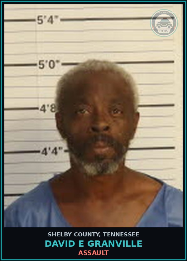 Booking mugshot of DAVID E GRANVILLE in Shelby County