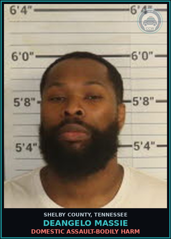 Booking mugshot of DEANGELO MASSIE in Shelby County