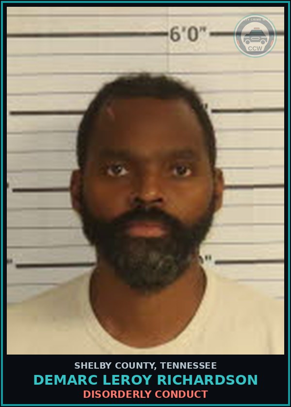 Booking mugshot of DEMARC LEROY RICHARDSON in Shelby County