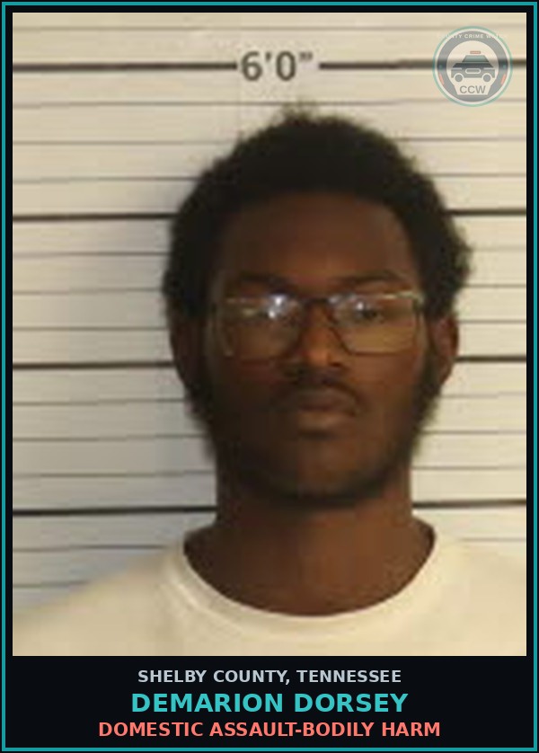 Booking mugshot of DEMARION DORSEY in Shelby County