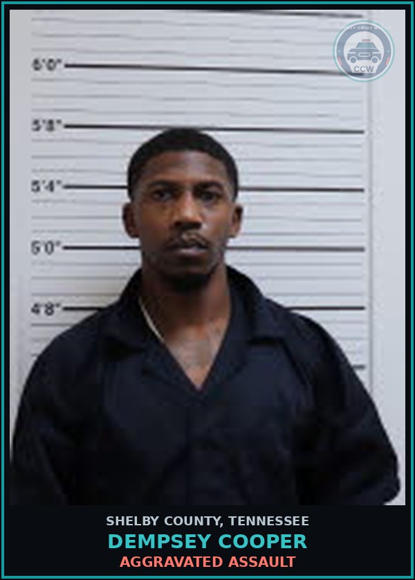 Booking mugshot of DEMPSEY COOPER in Shelby County