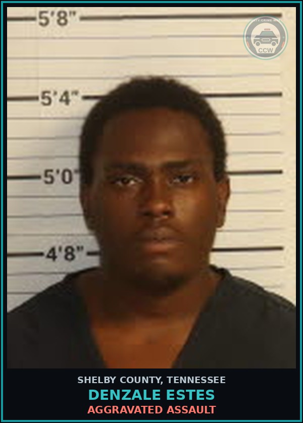 Booking mugshot of DENZALE ESTES in Shelby County