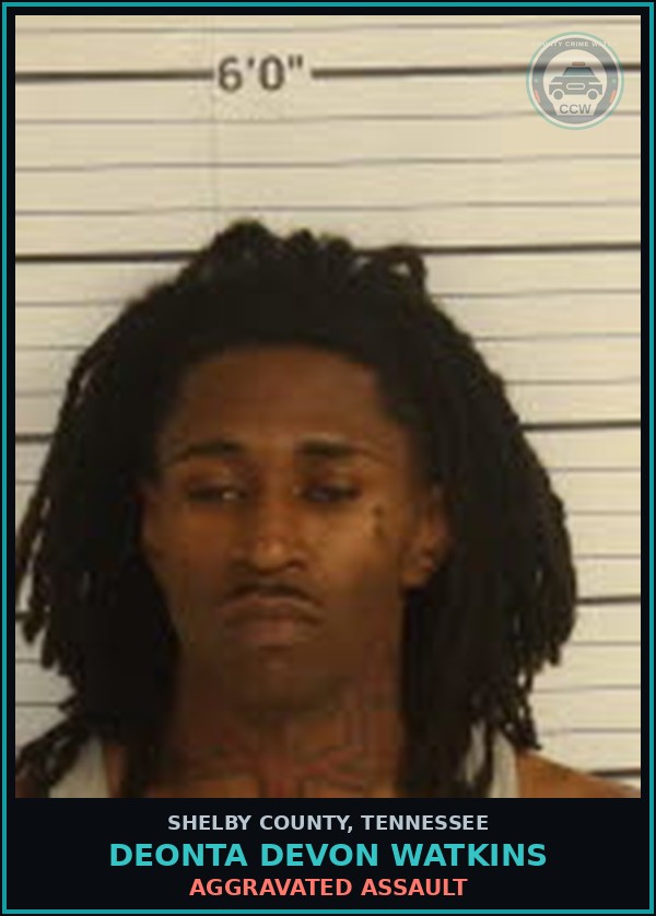 Booking mugshot of DEONTA DEVON WATKINS in Shelby County