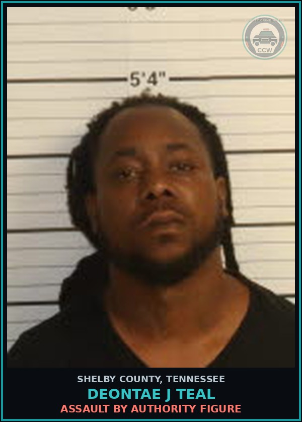 Booking mugshot of DEONTAE J TEAL in Shelby County