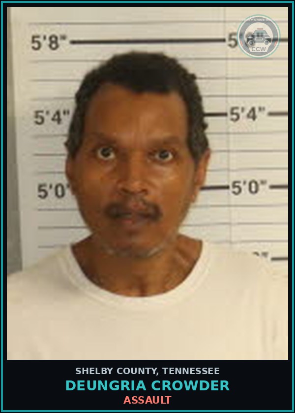 Booking mugshot of DEUNGRIA CROWDER in Shelby County