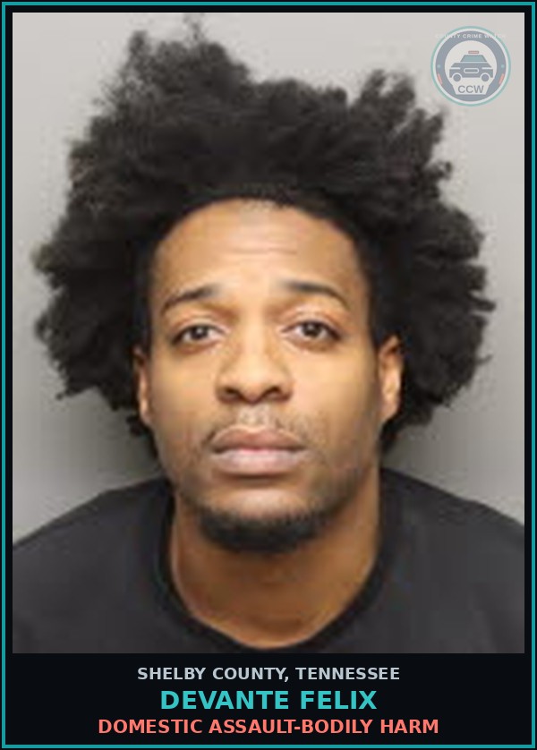 Booking mugshot of DEVANTE FELIX in Shelby County