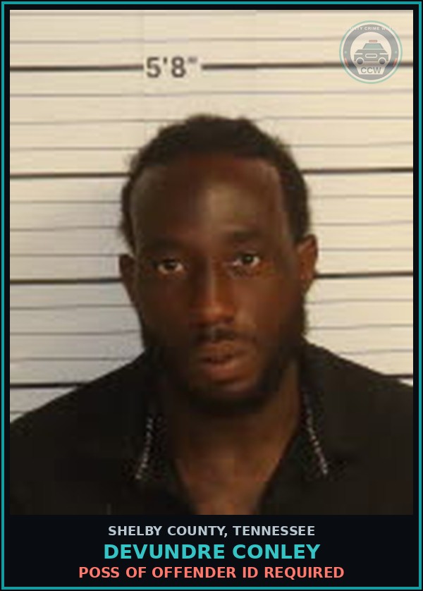 Booking mugshot of DEVUNDRE CONLEY in Shelby County