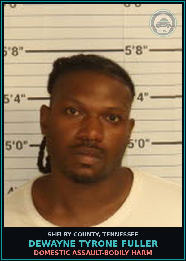 Booking mugshot of DEWAYNE TYRONE FULLER in Shelby County