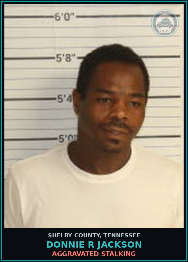 Booking mugshot of DONNIE R JACKSON in Shelby County