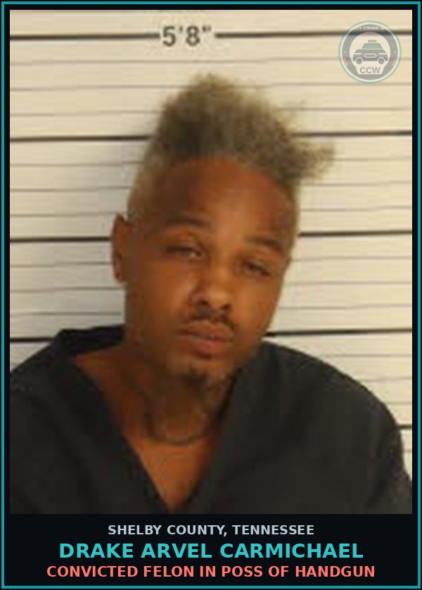 Booking mugshot of DRAKE ARVEL CARMICHAEL in Shelby County