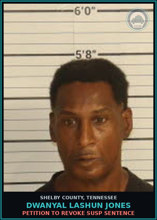 Booking mugshot of DWANYAL LASHUN JONES in Shelby County
