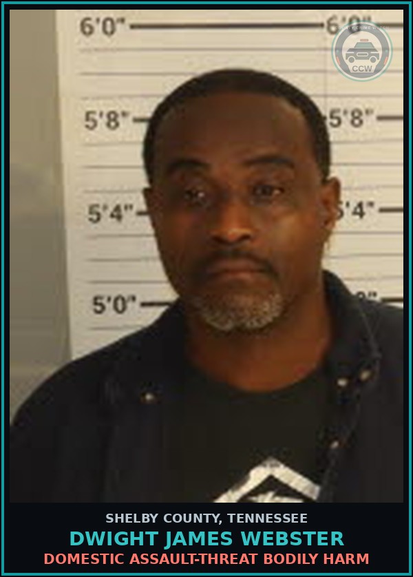 Booking mugshot of DWIGHT JAMES WEBSTER in Shelby County