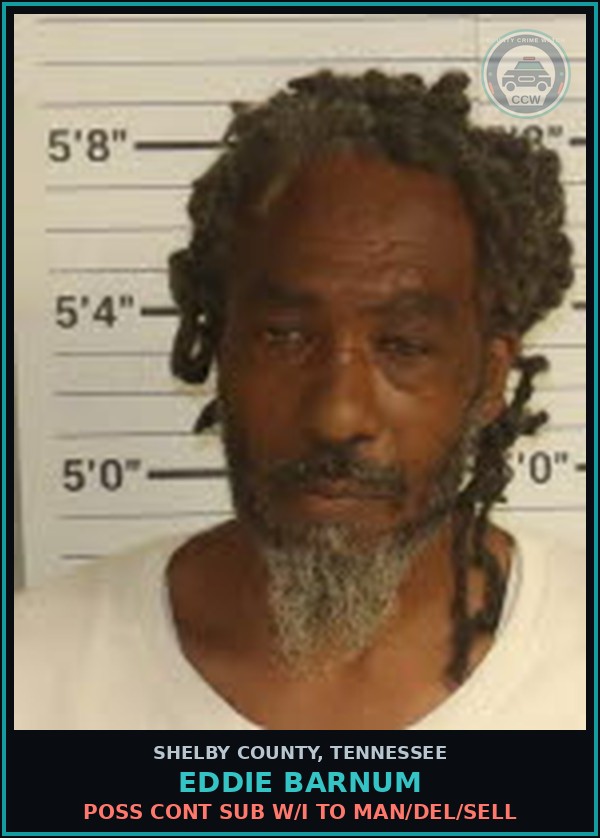 Booking mugshot of EDDIE BARNUM in Shelby County
