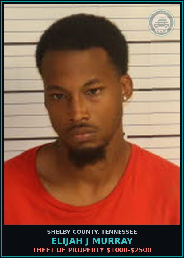 Booking mugshot of ELIJAH J MURRAY in Shelby County