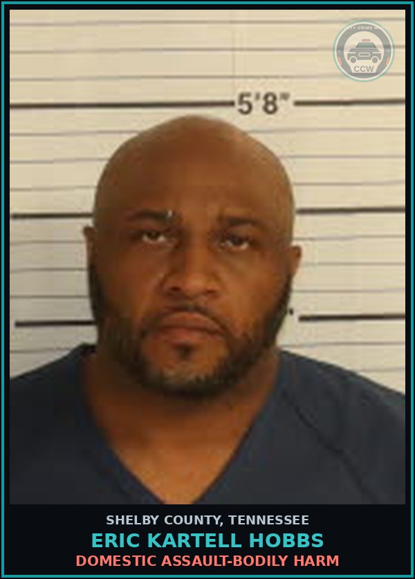 Booking mugshot of ERIC KARTELL HOBBS in Shelby County