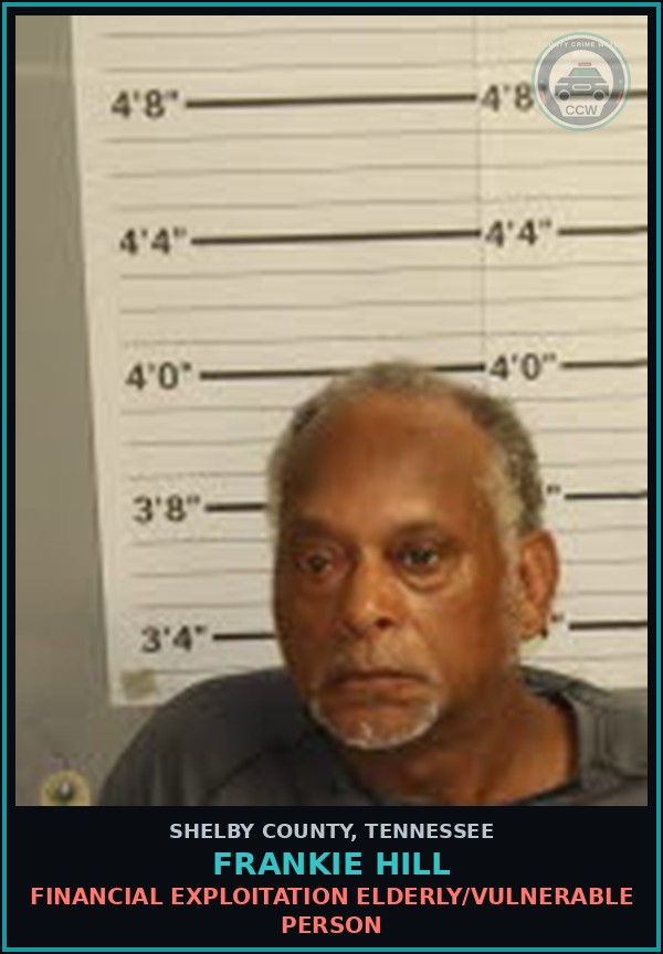 Booking mugshot of FRANKIE HILL in Shelby County