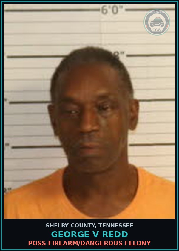Booking mugshot of GEORGE V REDD in Shelby County