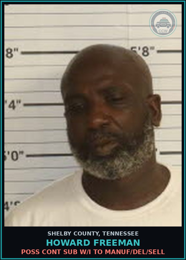 Booking mugshot of HOWARD FREEMAN in Shelby County