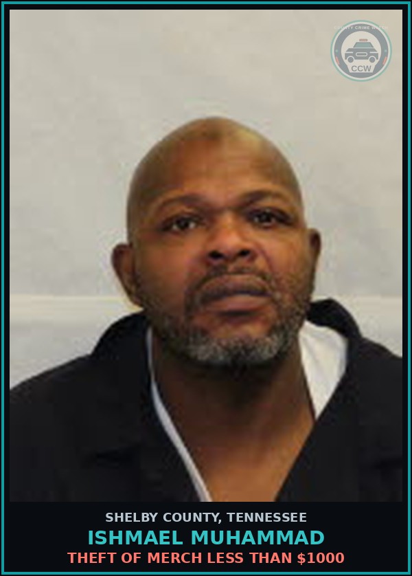 Booking mugshot of ISHMAEL MUHAMMAD in Shelby County