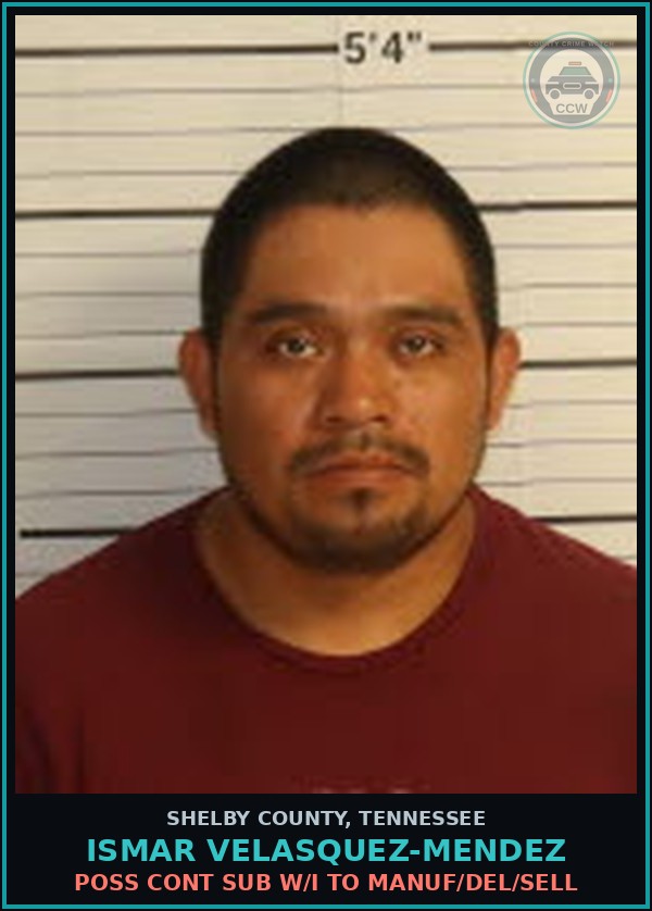Booking mugshot of ISMAR VELASQUEZ-MENDEZ in Shelby County