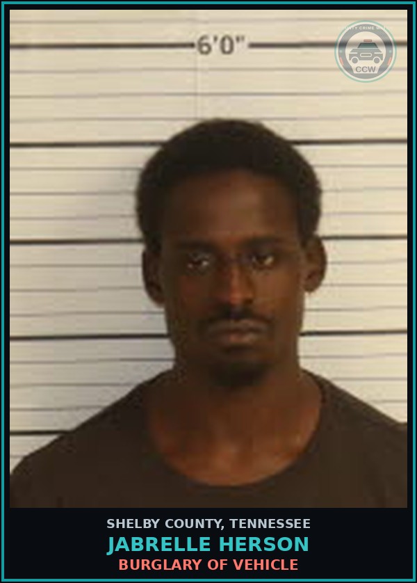 Booking mugshot of JABRELLE HERSON in Shelby County