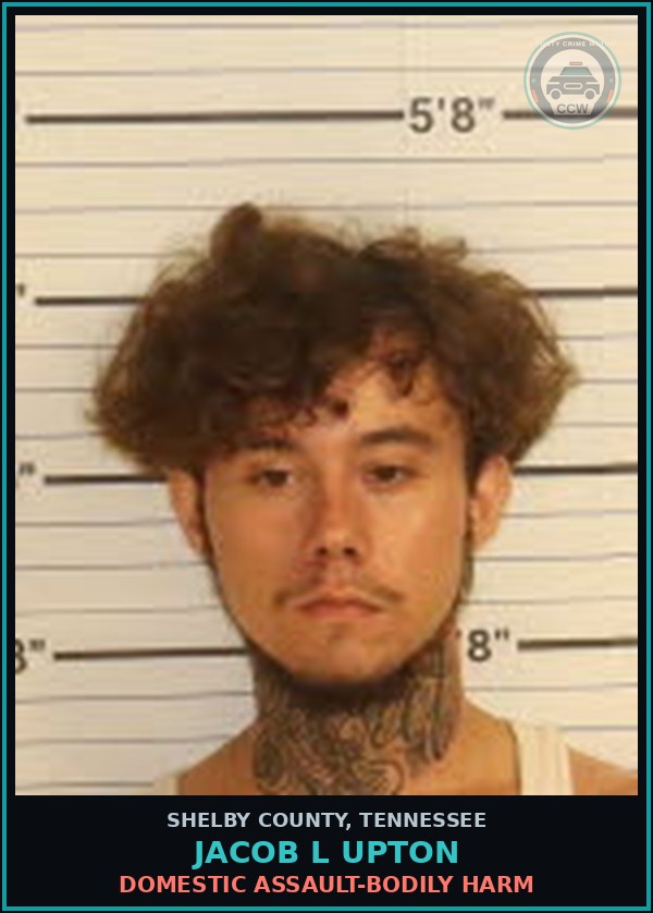 Booking mugshot of JACOB L UPTON in Shelby County