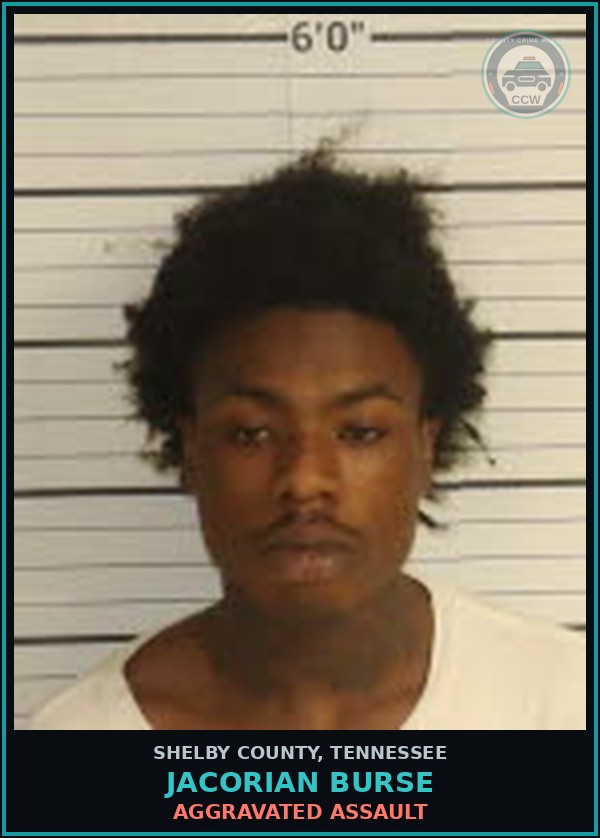 Booking mugshot of JACORIAN BURSE in Shelby County