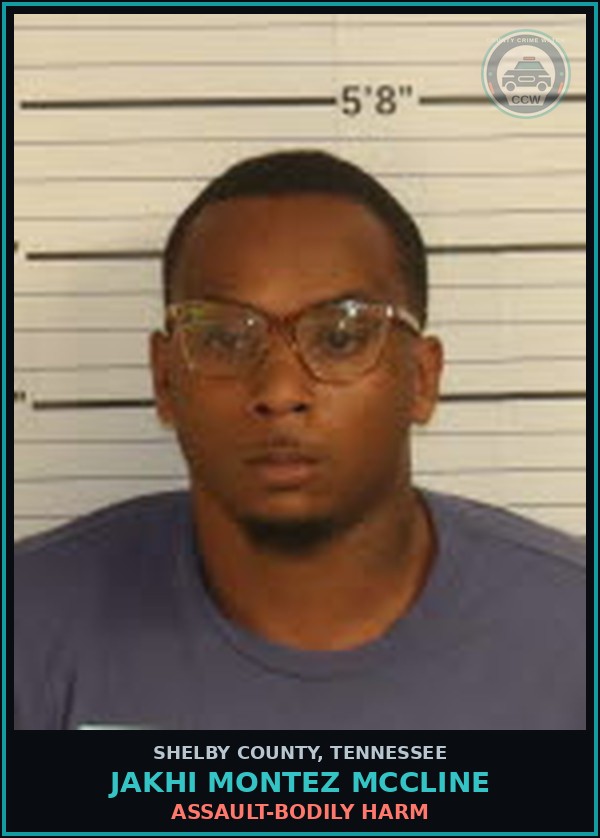 Booking mugshot of JAKHI MONTEZ MCCLINE in Shelby County