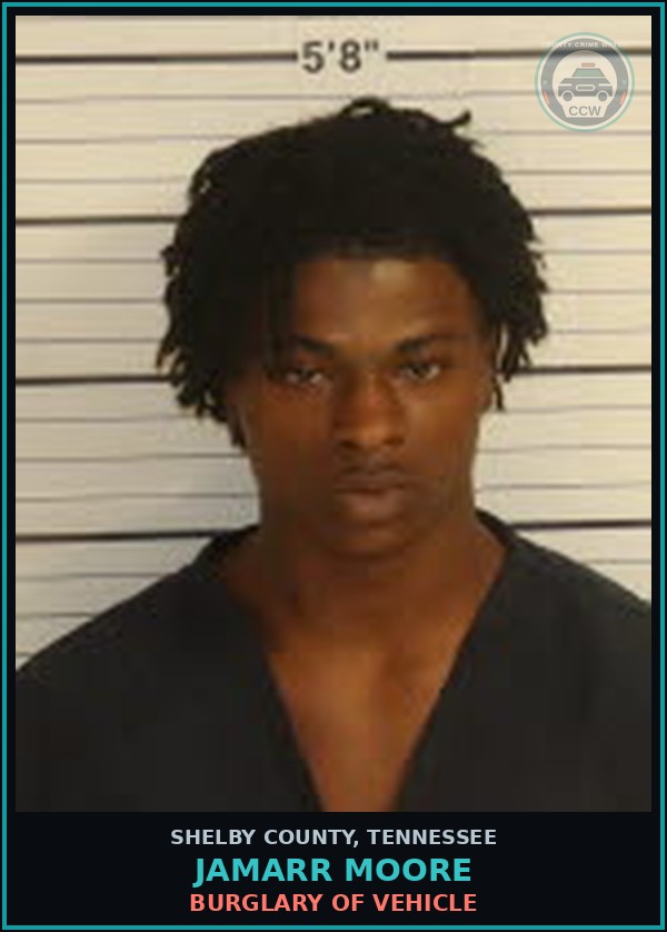 Booking mugshot of JAMARR MOORE in Shelby County