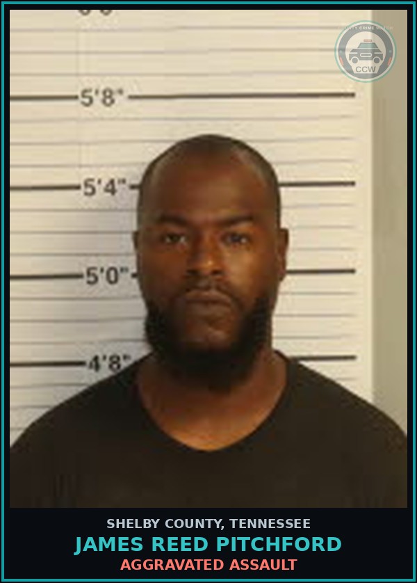 Booking mugshot of JAMES REED PITCHFORD in Shelby County
