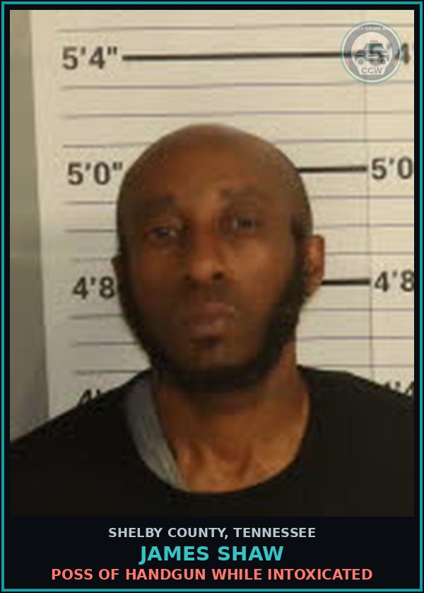 Booking mugshot of JAMES SHAW in Shelby County
