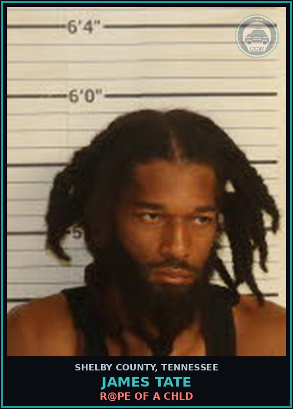 Booking mugshot of JAMES TATE in Shelby County