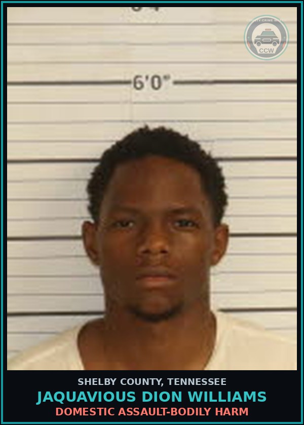 Booking mugshot of JAQUAVIOUS DION WILLIAMS in Shelby County